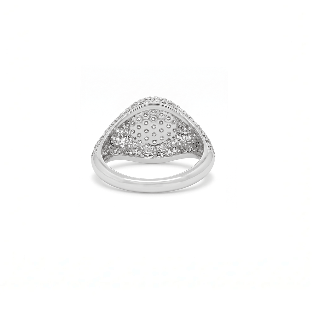 Natural Diamond Dome Pavé Brilliance Ring in 18K Gold