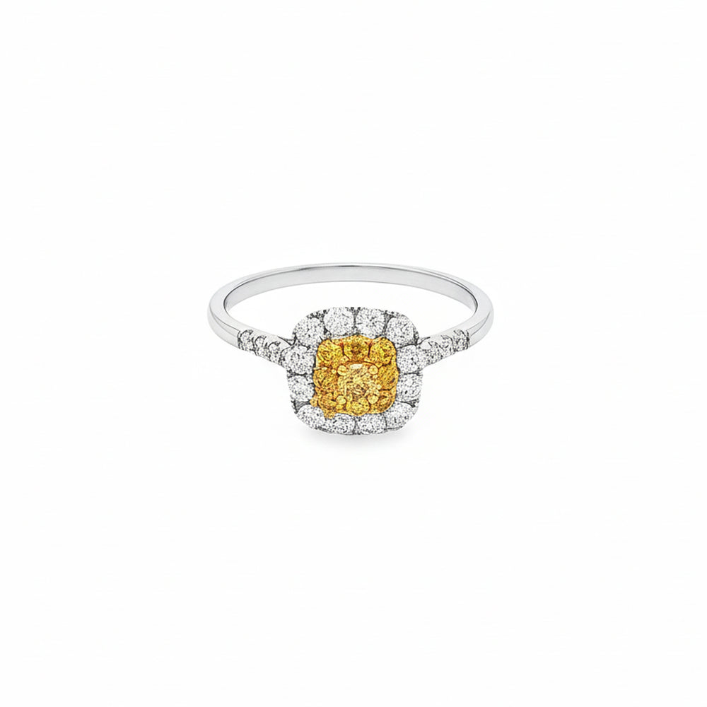 Natural Diamond Halo Engagement Ring | Flashy Jewellery