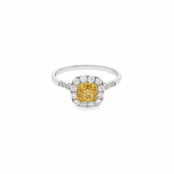 Natural Diamond Halo Engagement Ring | Flashy Jewellery