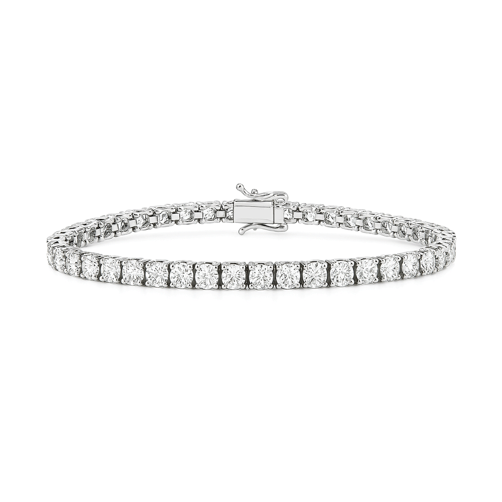 Lab Grown Diamond Tennis Bracelet – 18K White Gold