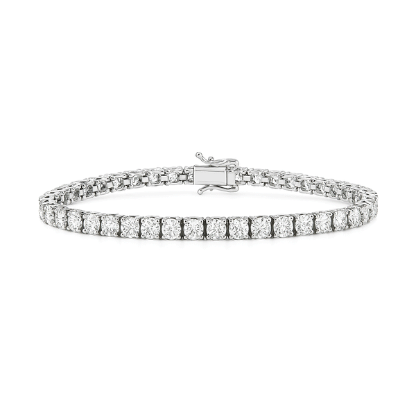 Lab Grown Diamond Tennis Bracelet – 18K White Gold