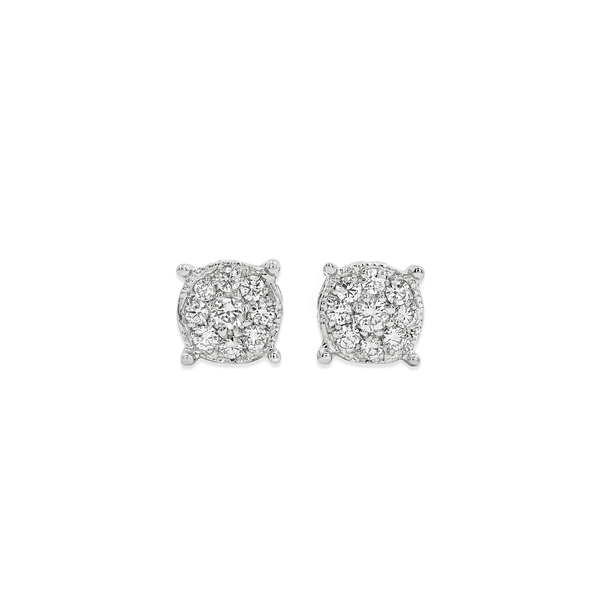 Natural Diamond Brilliant Bloom Cluster Studs