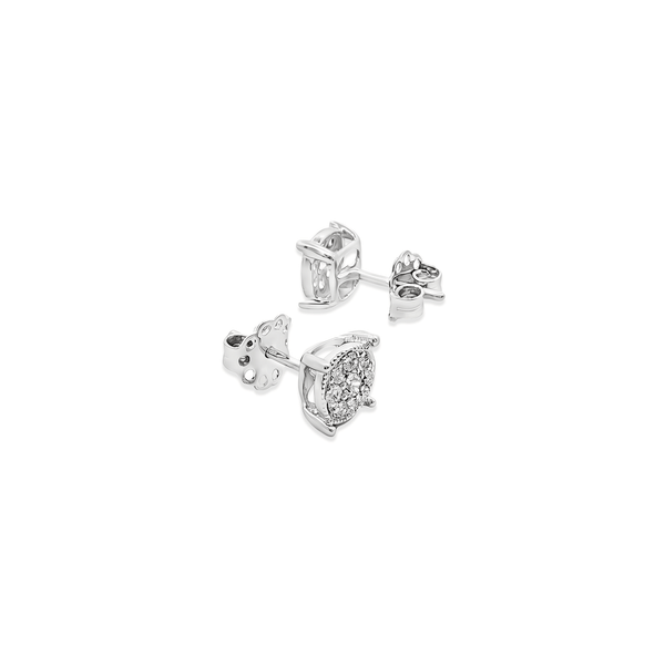 Natural Diamond Brilliant Bloom Cluster Studs hover