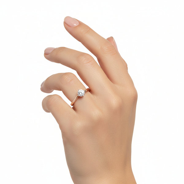 Natural Diamond Solitaire Engagement Ring | Flashy Jewellery hover