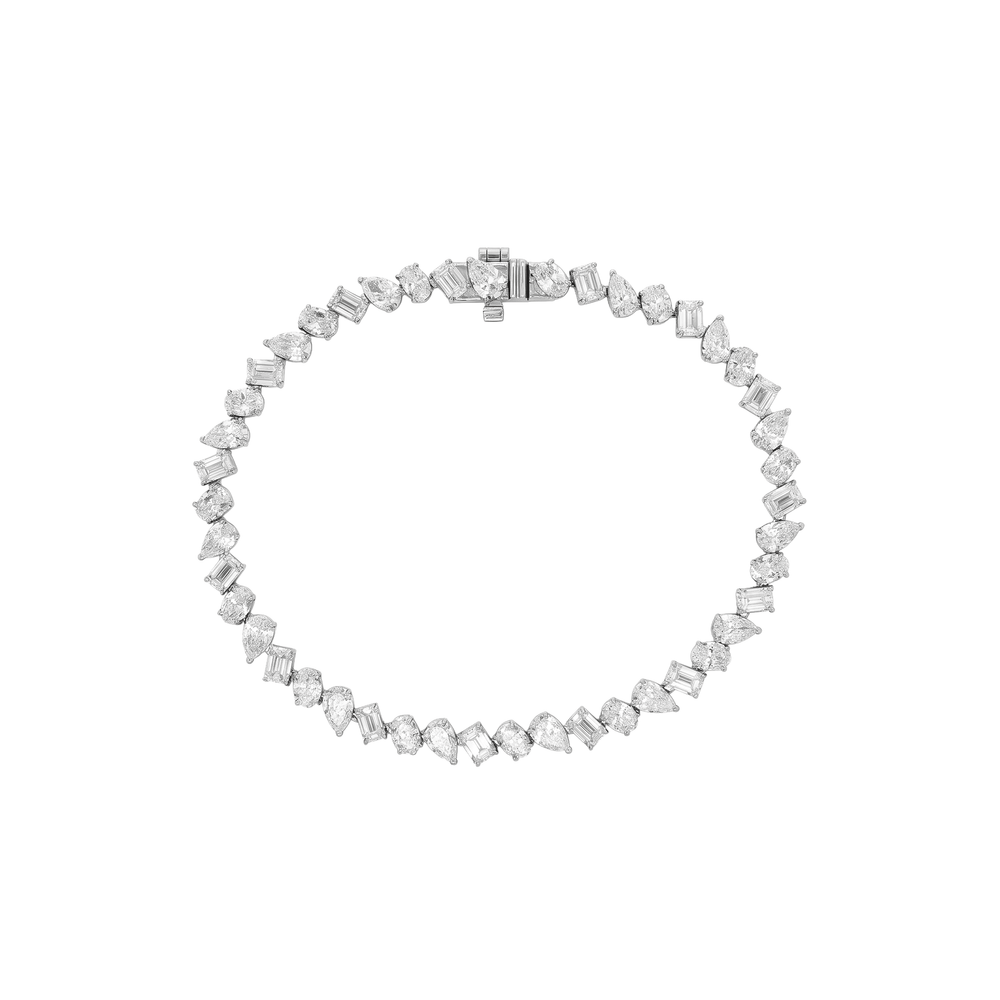 Eterna Dual-Cut Lab Diamond Bracelet | 14K White Gold