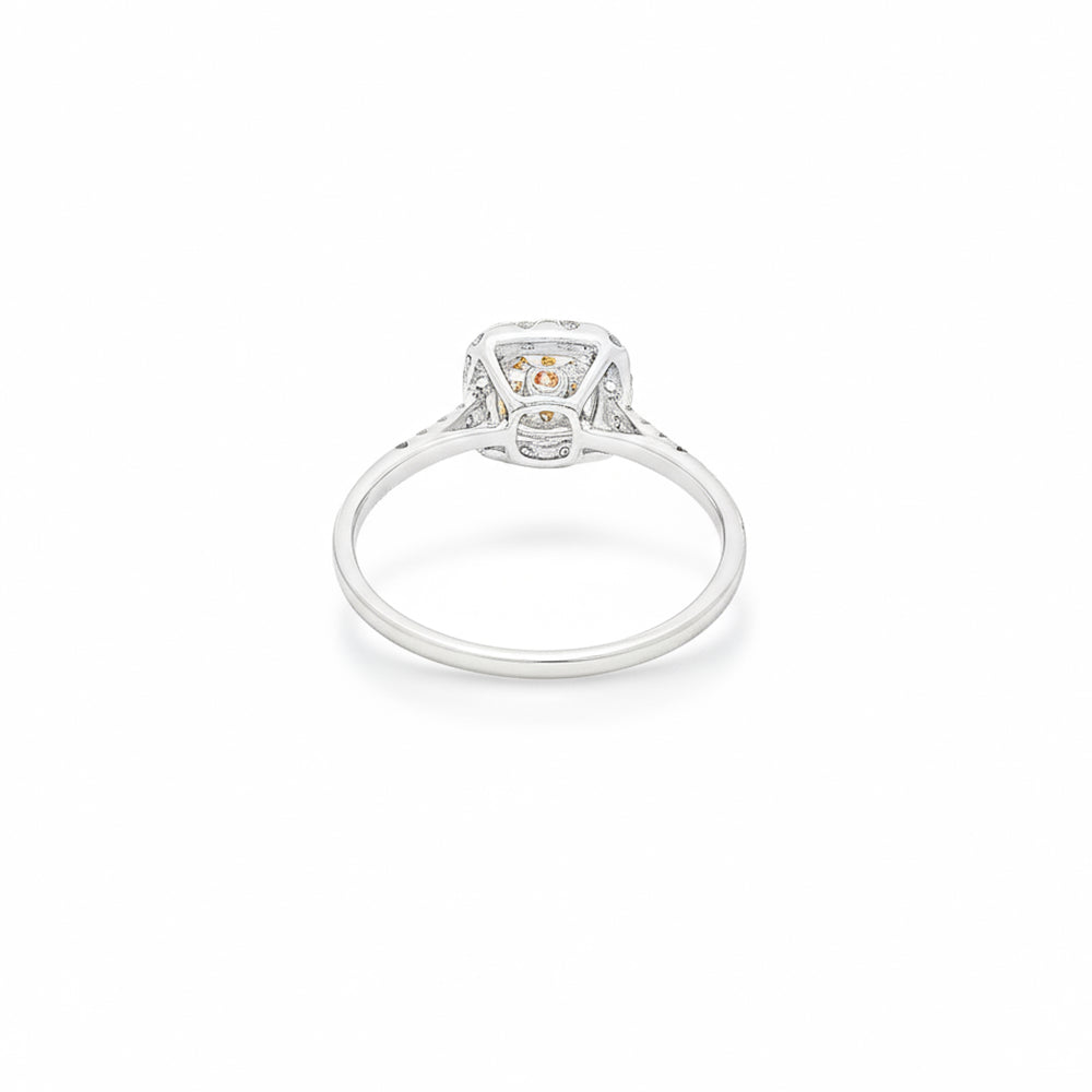 Natural Diamond Halo Engagement Ring | Flashy Jewellery