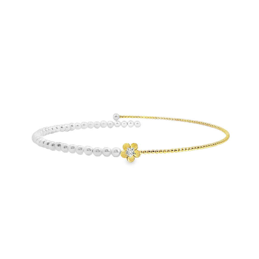 Pearl Choker Necklace in 18K Yellow Gold | Flashy Jewellery