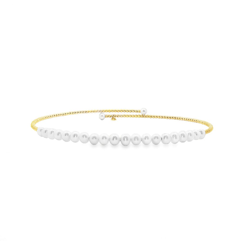 18K Gold Pearl Choker Necklace | Flashy Jewellery Dubai