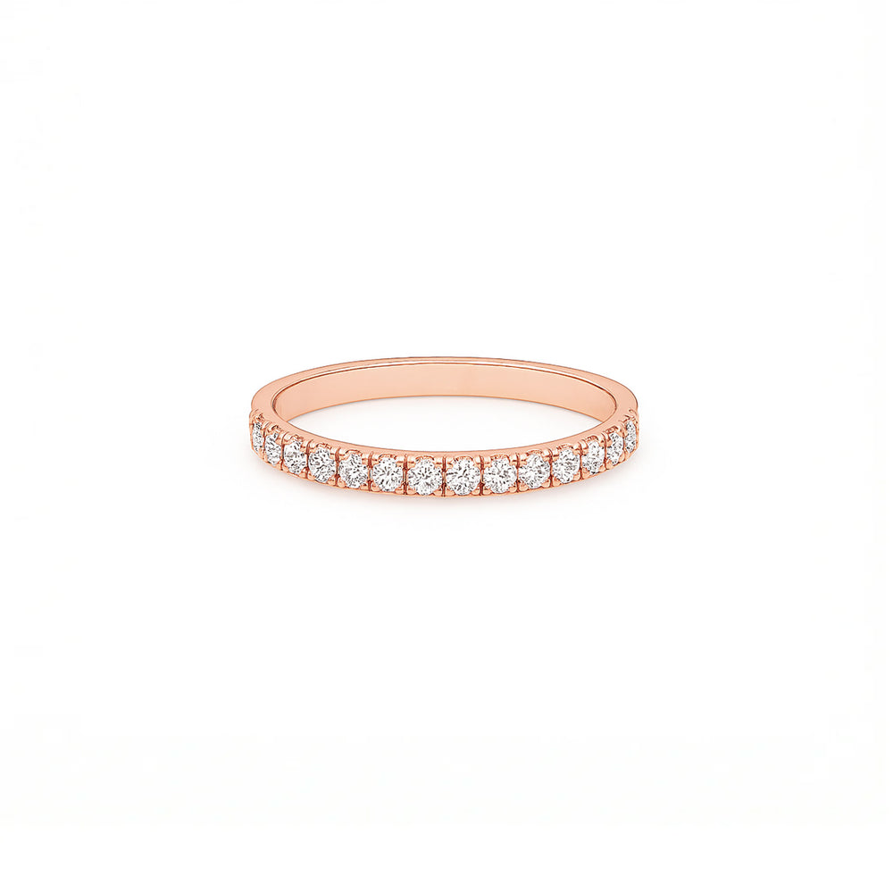 Natural Diamond Eternity Ring in 18K Rose Gold | Flashy Jewellery