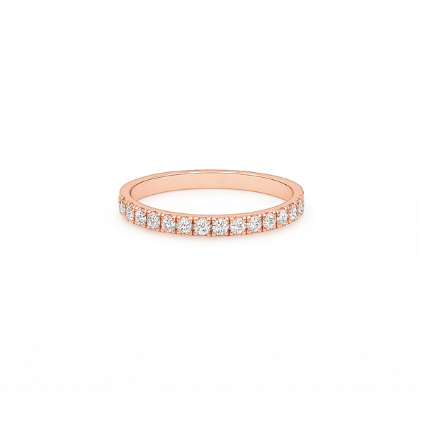 Natural Diamond Eternity Ring in 18K Rose Gold | Flashy Jewellery