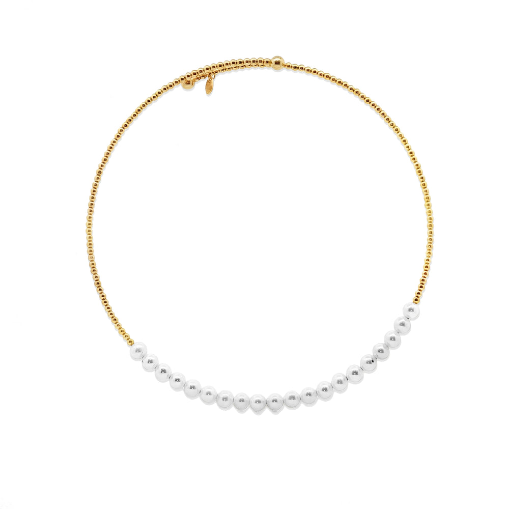 18K Gold Pearl Choker Necklace | Flashy Jewellery Dubai