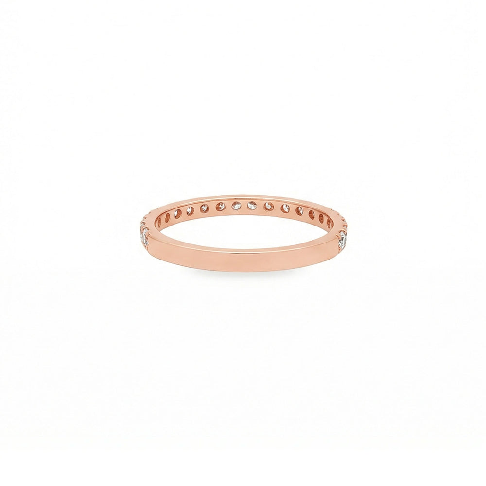 Natural Diamond Eternity Ring in 18K Rose Gold | Flashy Jewellery