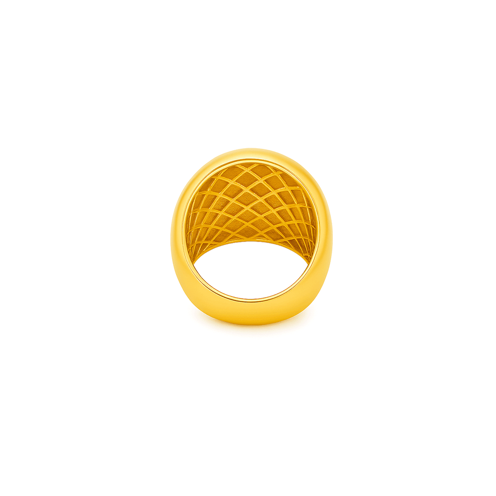 18K Gold Women's Statement Ring – Luxury Bold Design