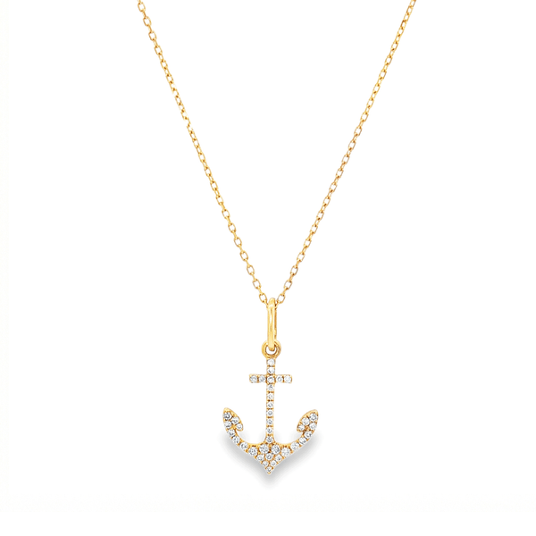 Natural Diamond Pendant in 18K Yellow Gold | Flashy Jewellery