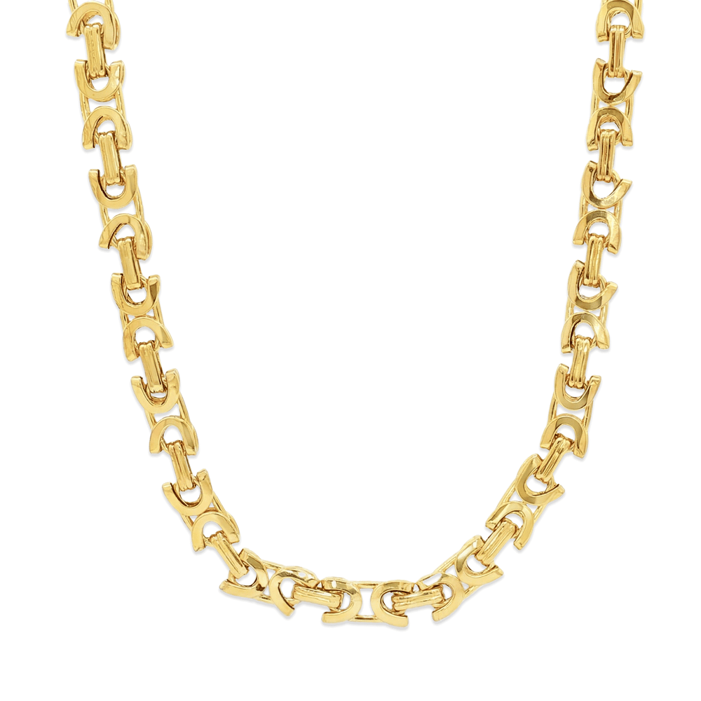 18K Gold King Chain Necklace – High Polish Finish