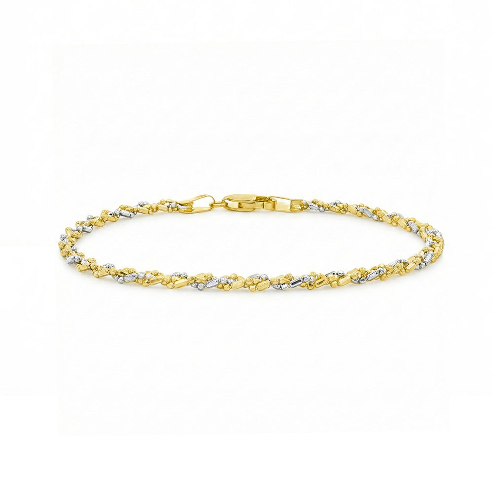 18K Gold Unisex Bracelet in White & Yellow Gold