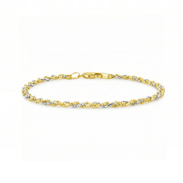 18K Gold Unisex Bracelet in White & Yellow Gold