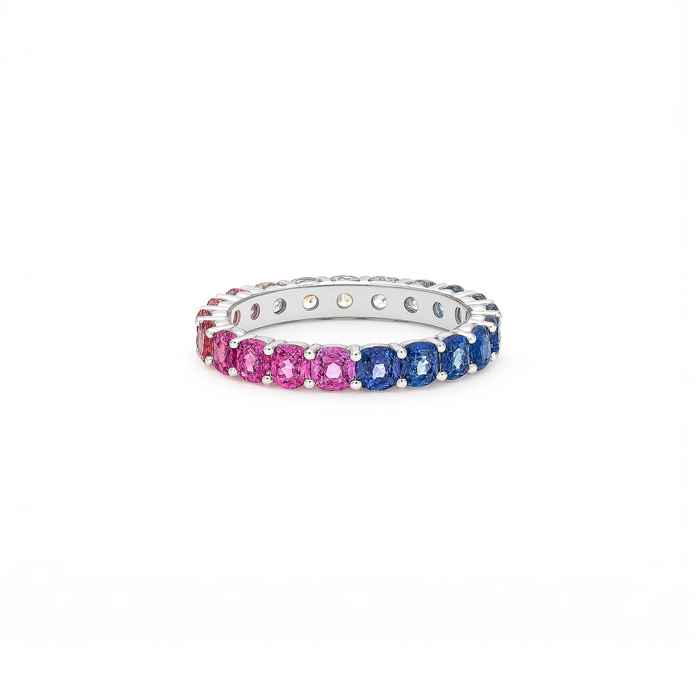 18K Gold Sapphire Eternity Ring | Flashy Jewellery