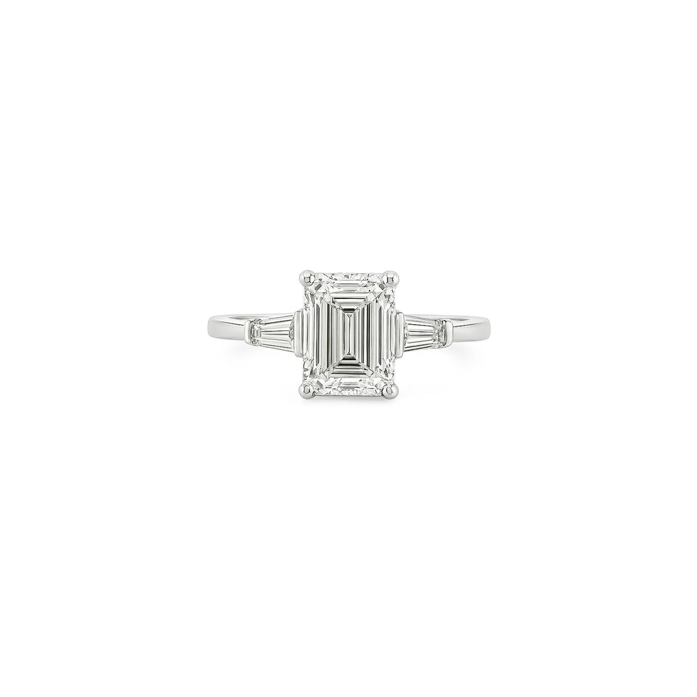 Natural Diamond Engagement Ring in 18K White Gold