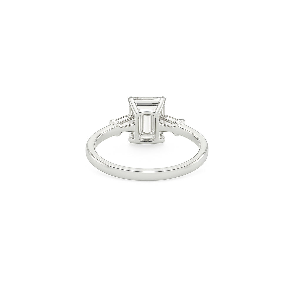 Natural Diamond Engagement Ring in 18K White Gold