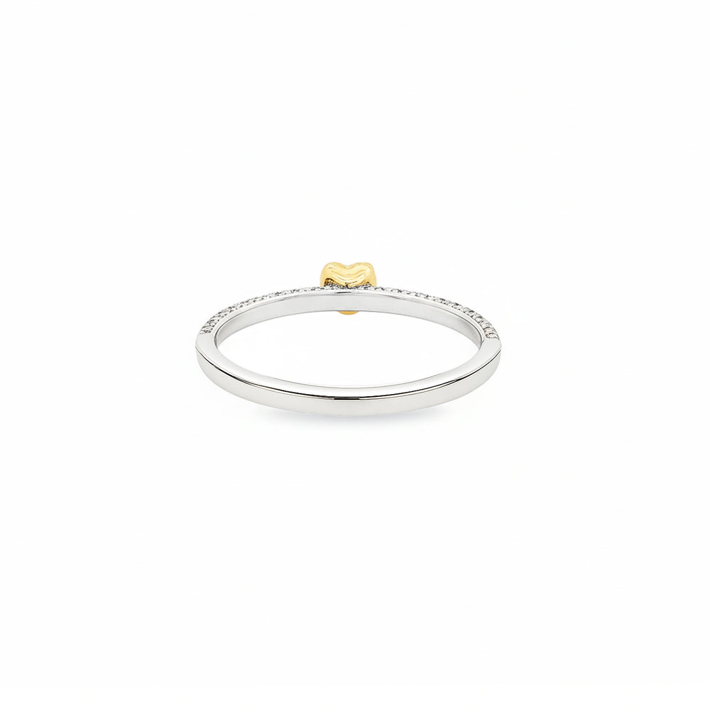 18K White Gold Ruby & Diamond Pave Ring