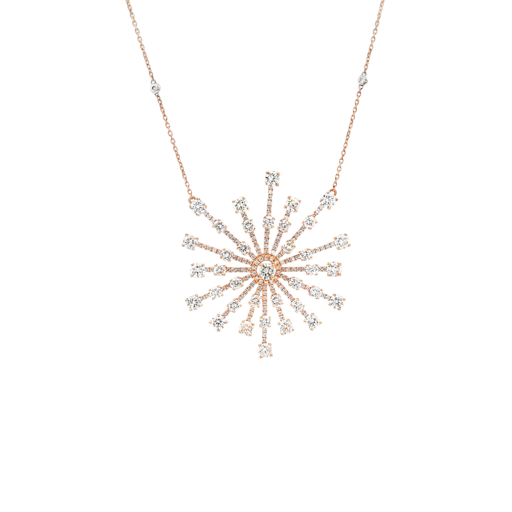 Natural Diamond Statement Set in 18K Rose Gold | Flashy Jewellery