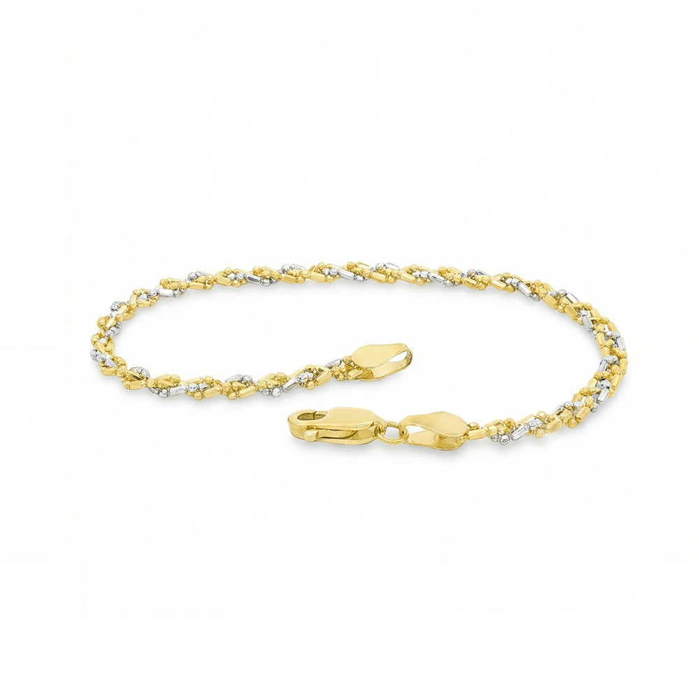 18K Gold Unisex Bracelet in White & Yellow Gold
