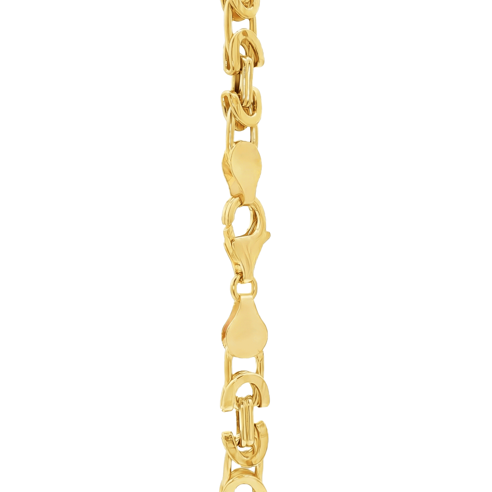 18K Gold King Chain Necklace – High Polish Finish