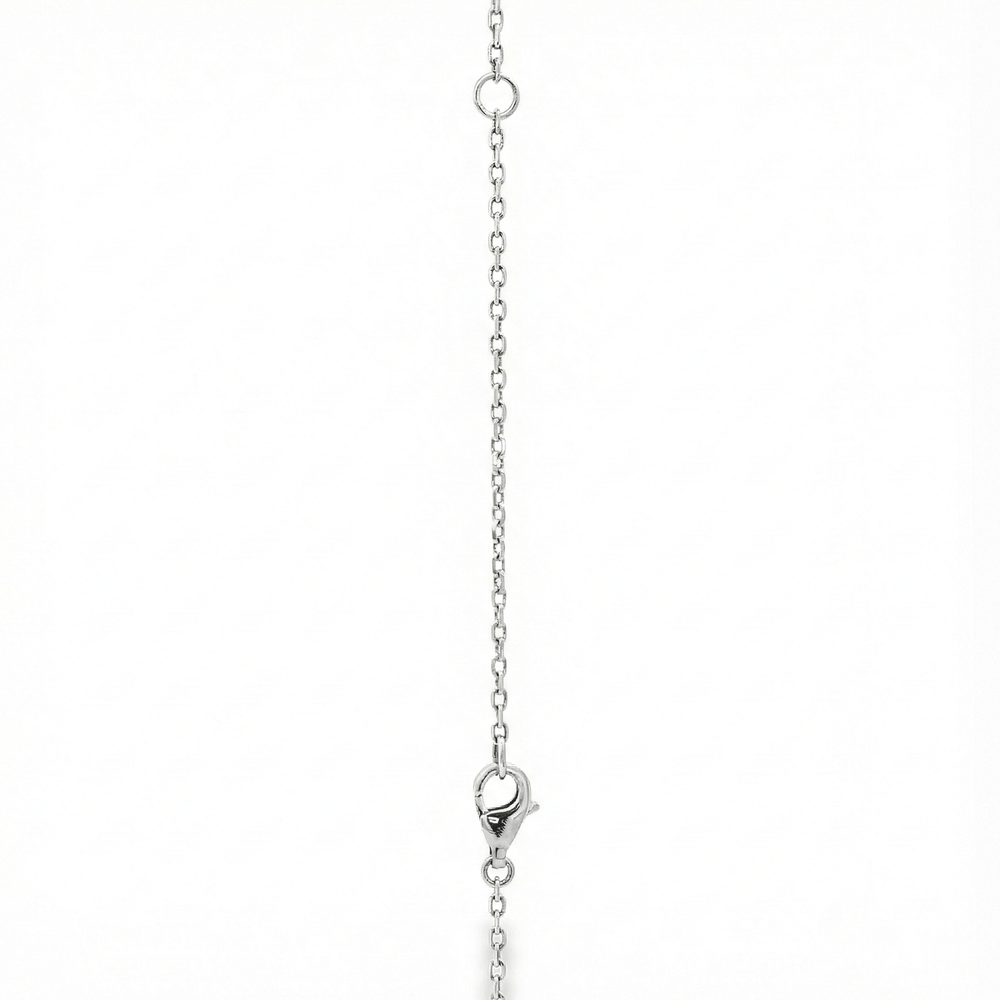 Natural Diamond Necklace Pendant in 18K White Gold