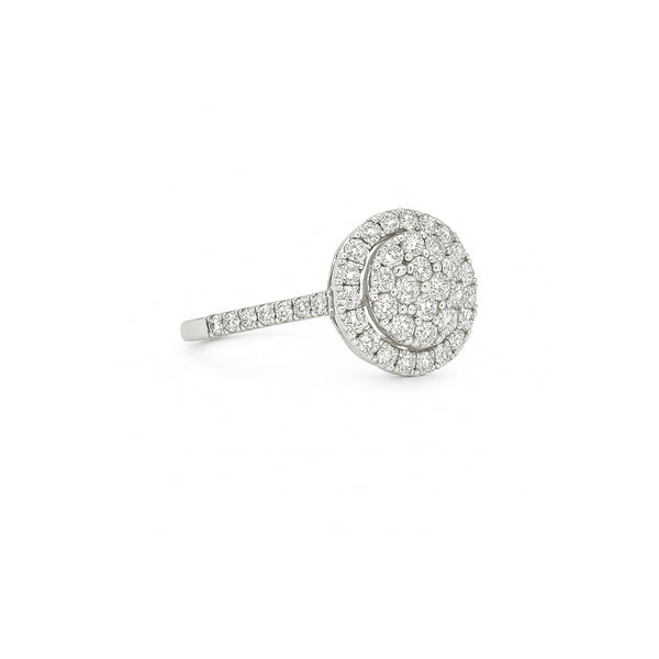 Natural Diamond Halo Engagement Ring | Flashy Jewellery