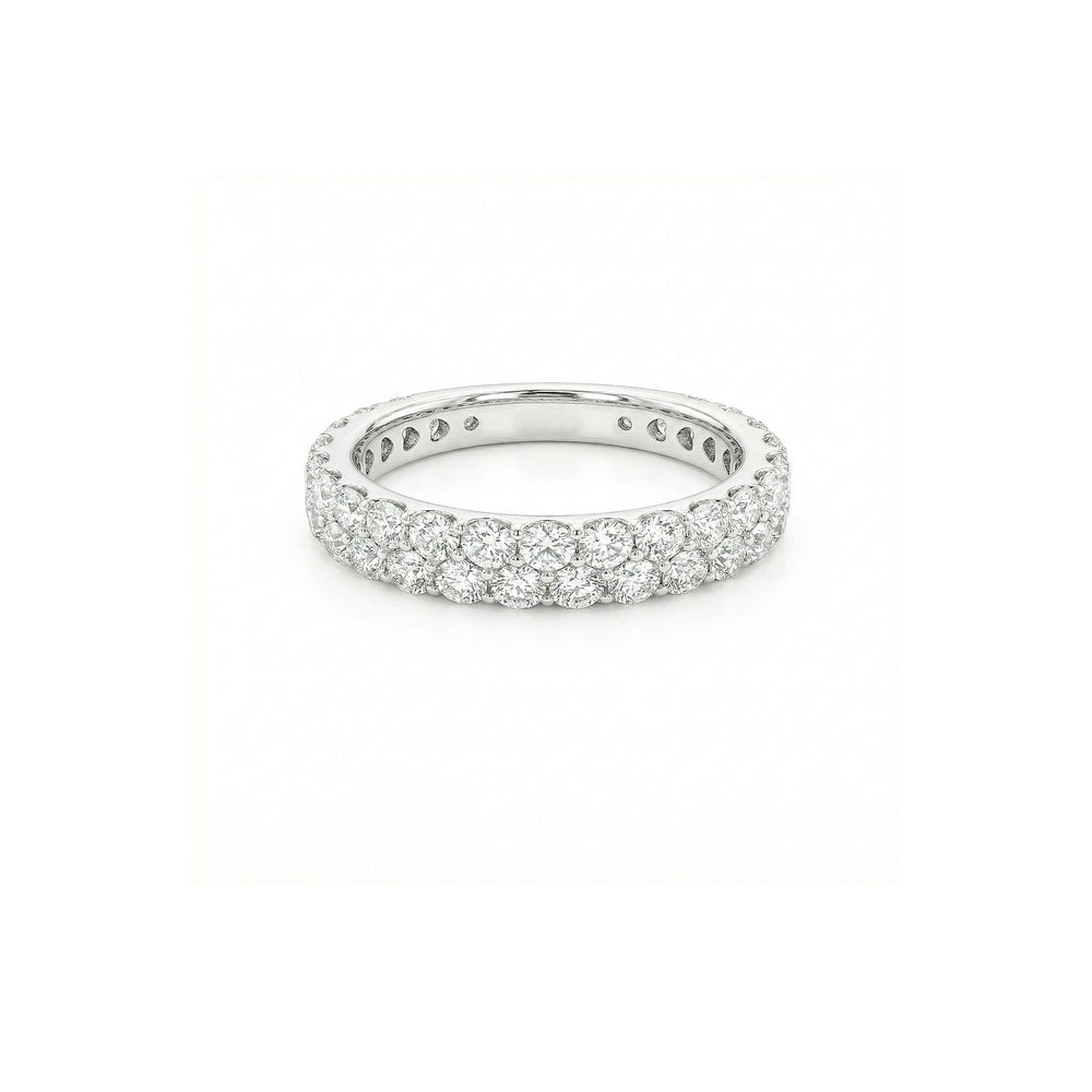 Natural Diamond Eternity Ring in 18K White Gold