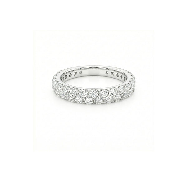 Natural Diamond Eternity Ring in 18K White Gold