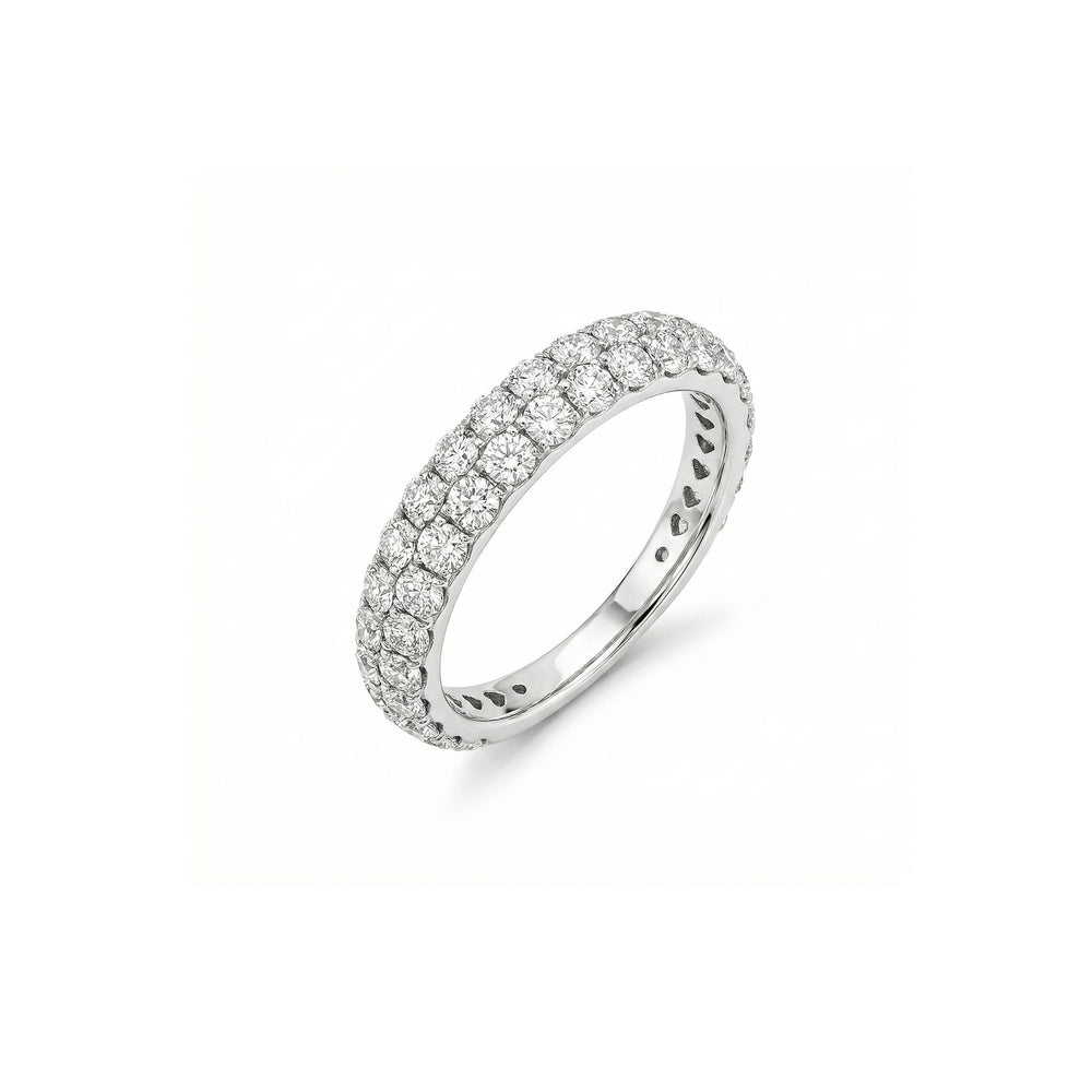 Natural Diamond Eternity Ring in 18K White Gold