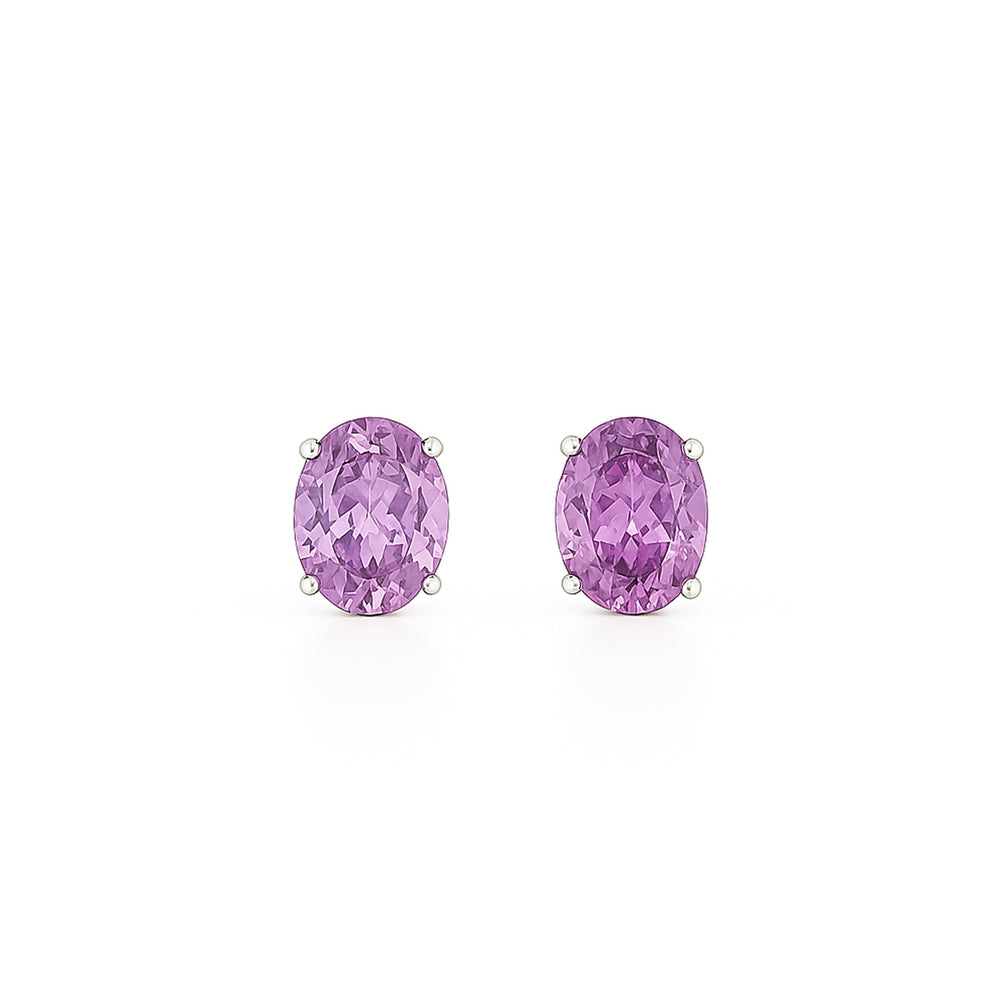14k White Gold Amethyst Stud Earrings – Certified Luxury