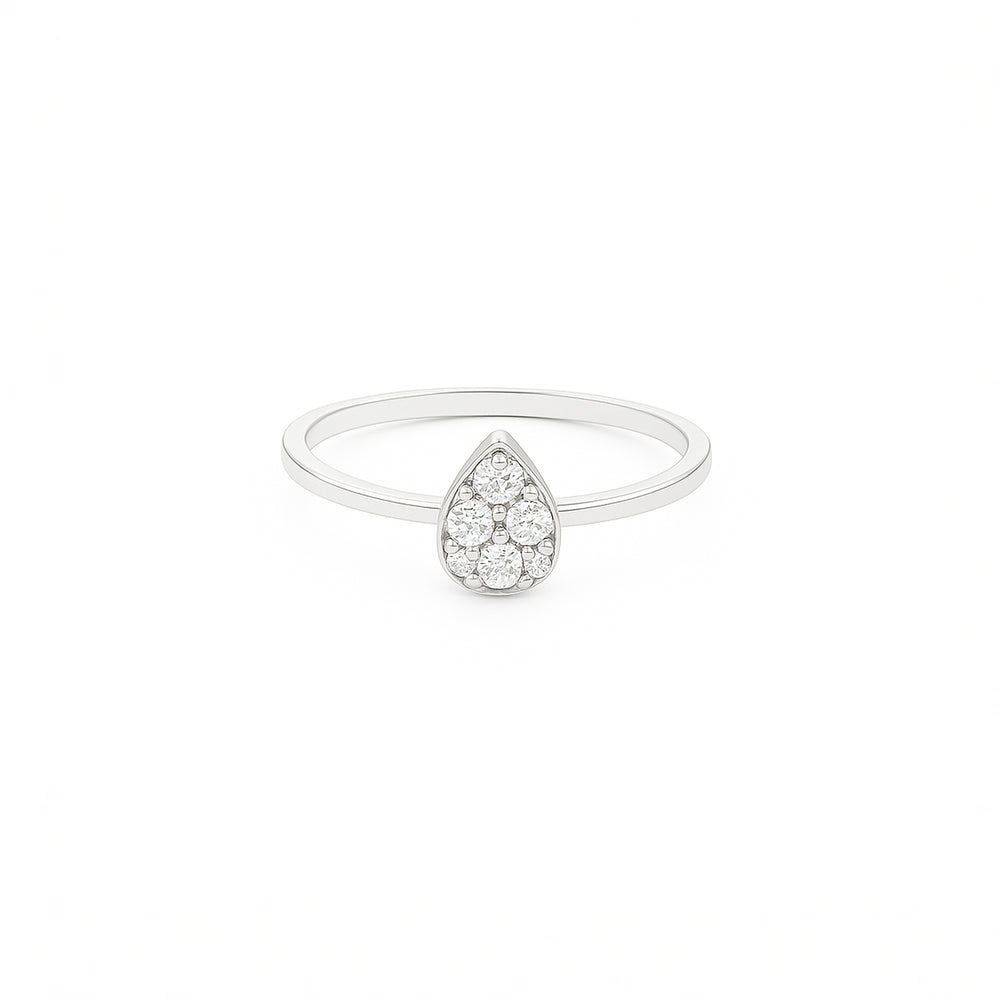 Natural Diamond Engagement Stacking Ring in 18K White Gold