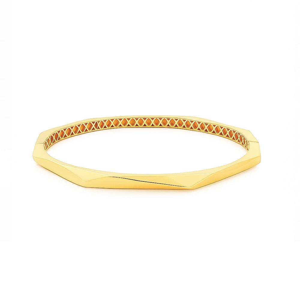 18K Yellow Gold Classic Bangle – 6.79g