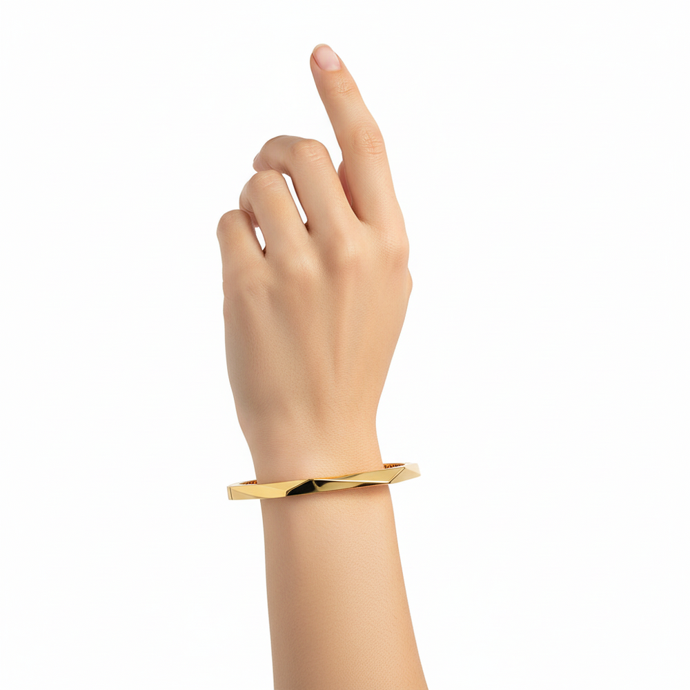 18K Yellow Gold Classic Bangle – 6.79g