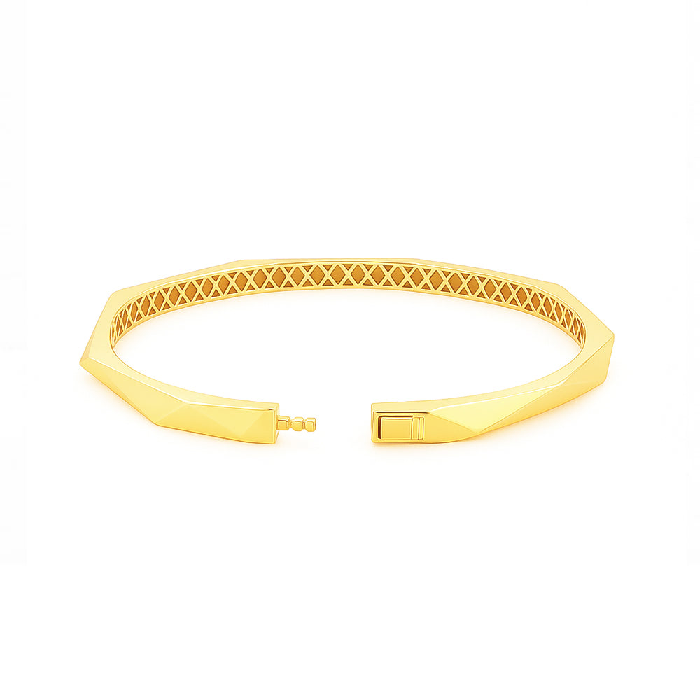 18K Yellow Gold Classic Bangle – 6.79g