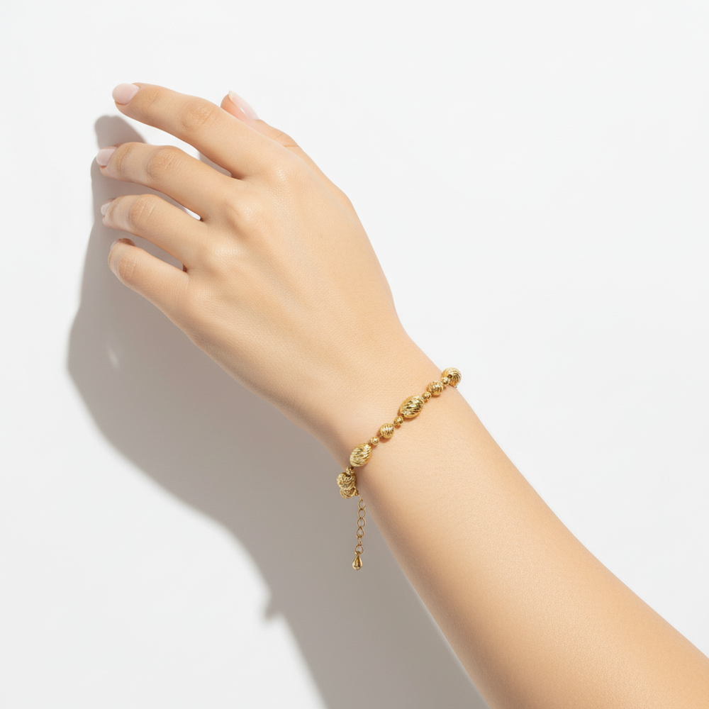 Gold Beaded Bracelet – 18K Gold