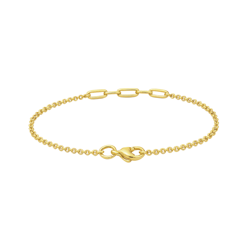 18K Gold Link Bracelet – Minimalist Luxury Bracelet
