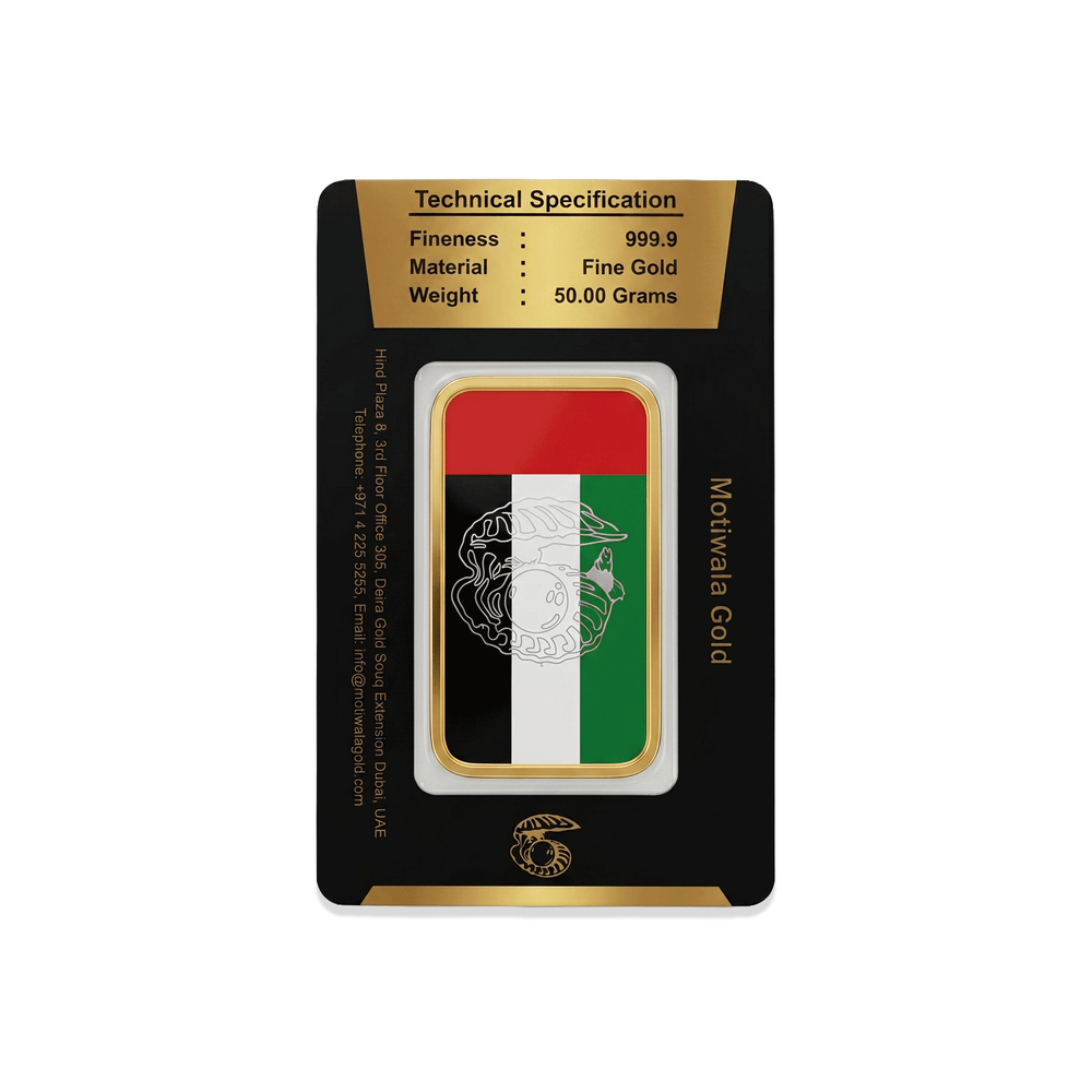999.9 Gold Bullion Bar 50g | Flashy Jewellery Dubai