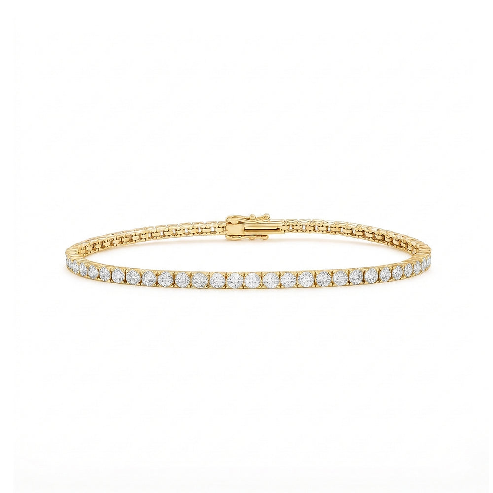 Lab Grown Diamond Tennis Bracelet – 18K Gold