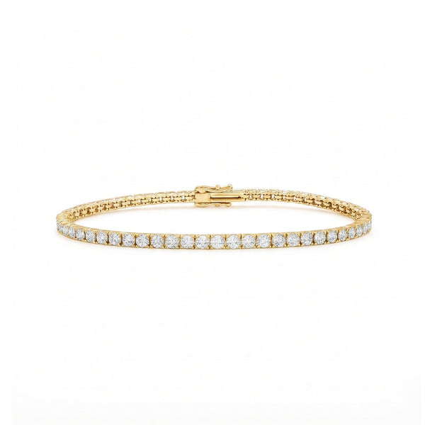 Lab Grown Diamond Tennis Bracelet – 18K Gold