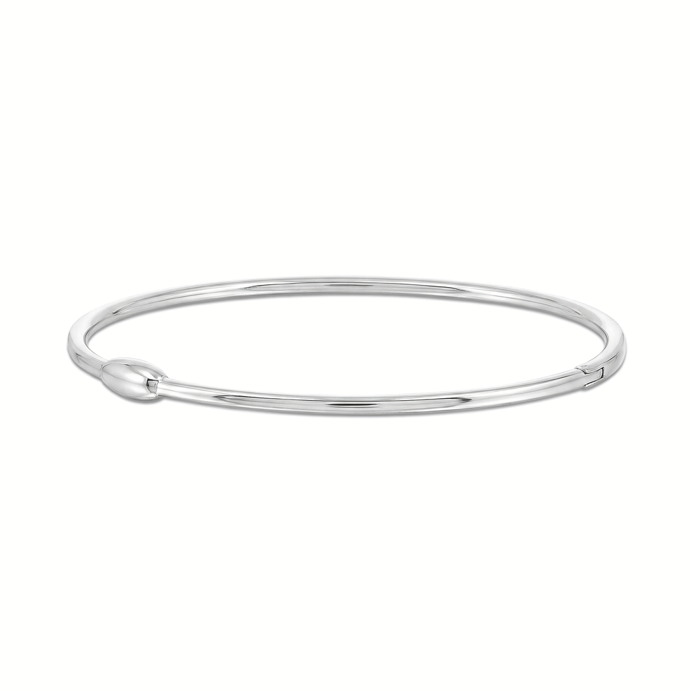 18K White Gold Natural Diamond Bangle | Flashy Jewellery