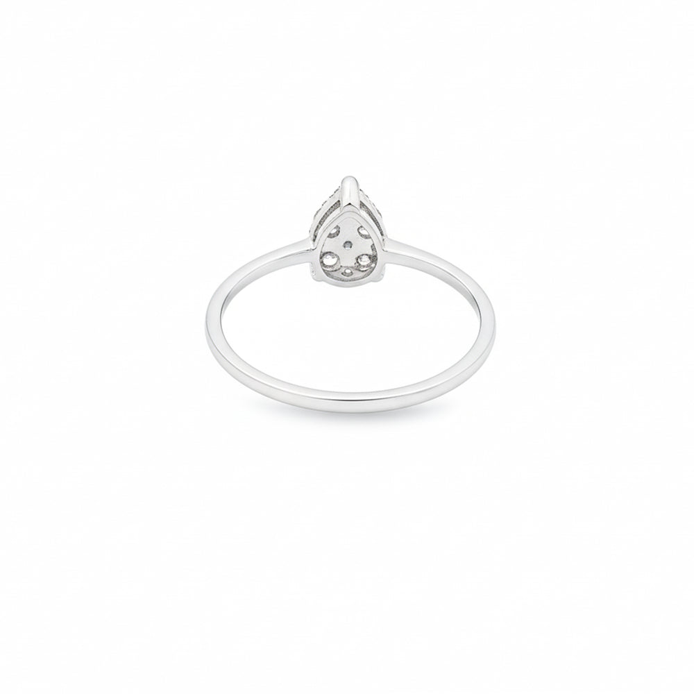 Natural Diamond Engagement Stacking Ring in 18K White Gold