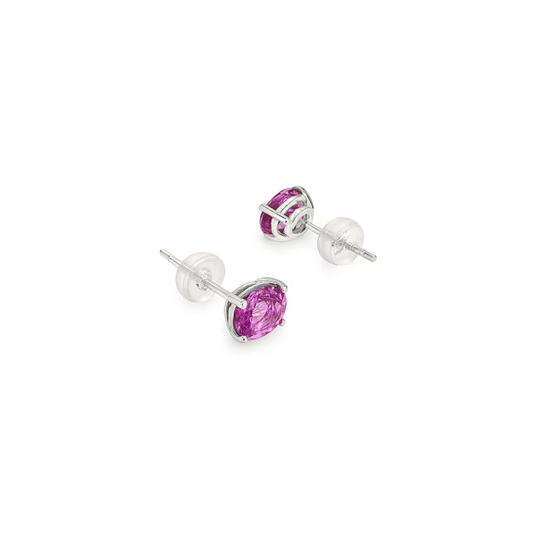 14k White Gold Amethyst Stud Earrings – Certified Luxury hover