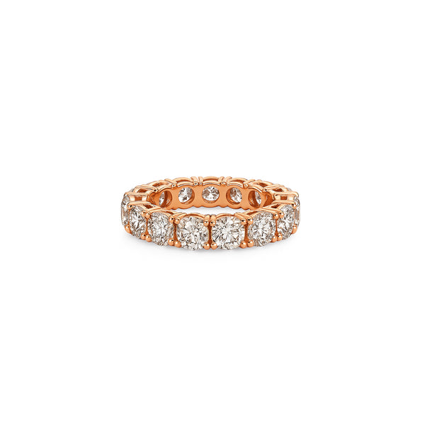 Natural Diamond Eternity Ring in 18K Rose Gold | Flashy