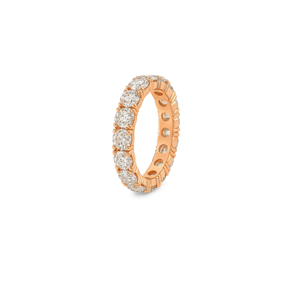 Natural Diamond Eternity Ring in 18K Rose Gold | Flashy