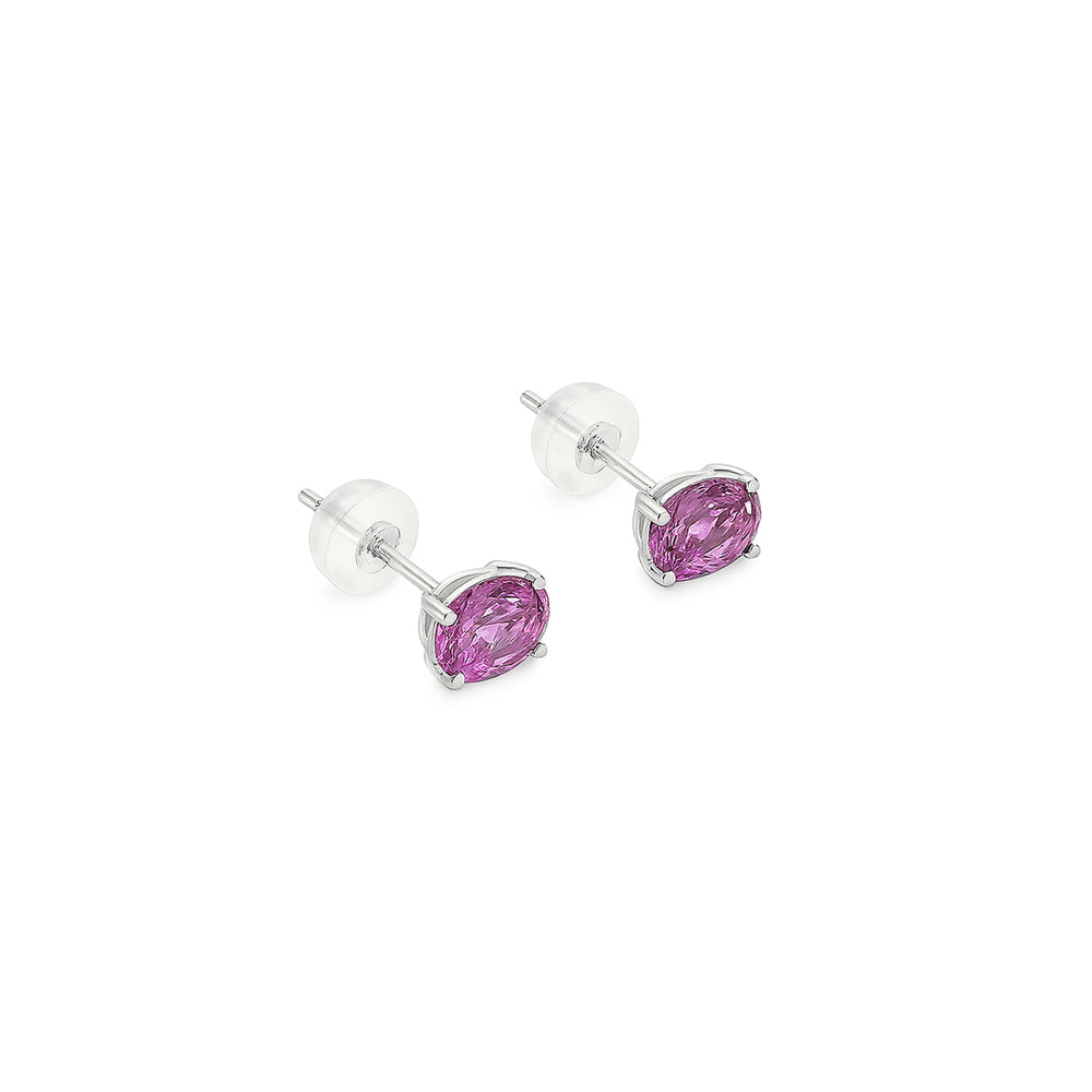 14k White Gold Amethyst Stud Earrings – Certified Luxury