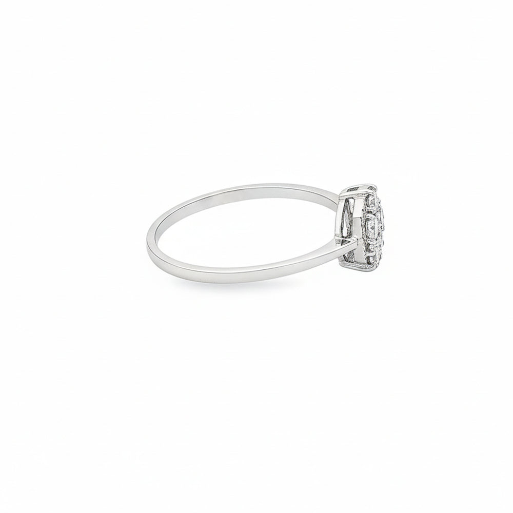 Natural Diamond Engagement Stacking Ring in 18K White Gold